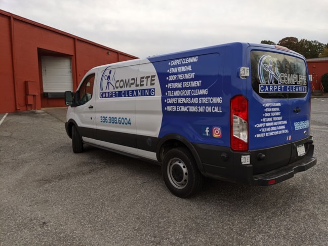 Partial Vehicle Wrap for Complete Carpet Cleaning 