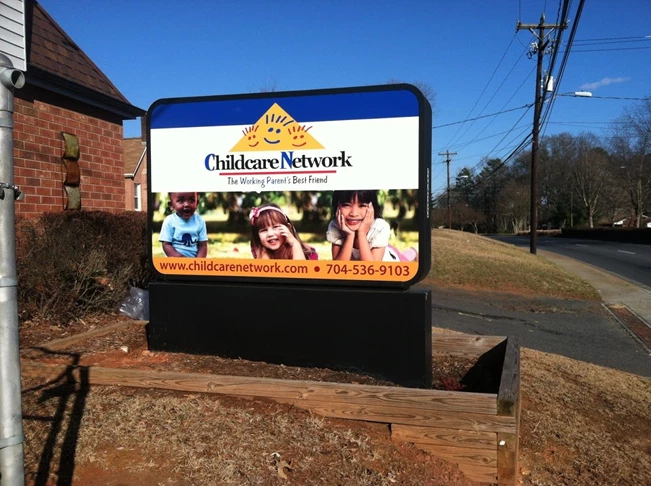 Childcare Network Illuminated Lightbox Monument Sign