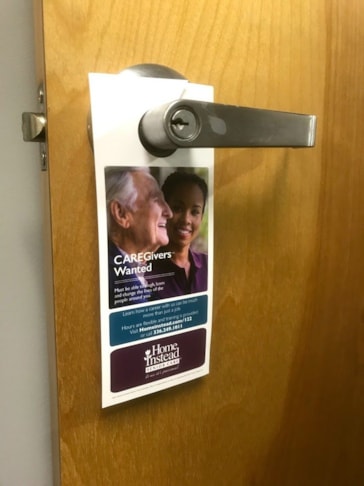 Custom Door Hangers for Home Instead Senior Care in Lexington, NC