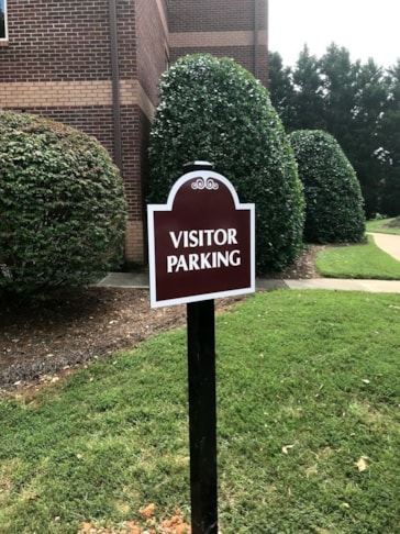 Custom Visitor Parking Sign and Post