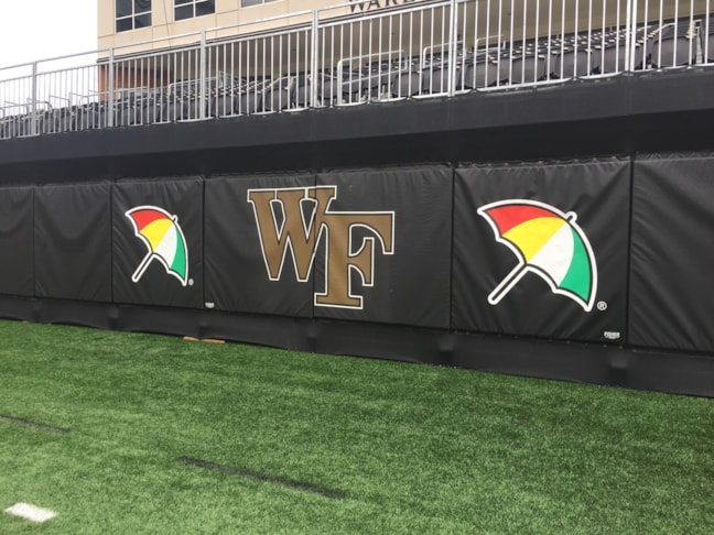 Vinyl Padding Graphics and Wake Forest University Football Stadium Winston-Salem, NC