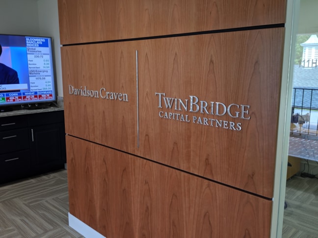 Dimensional Letters signage for Davidson Craven in Winston Salem, NC