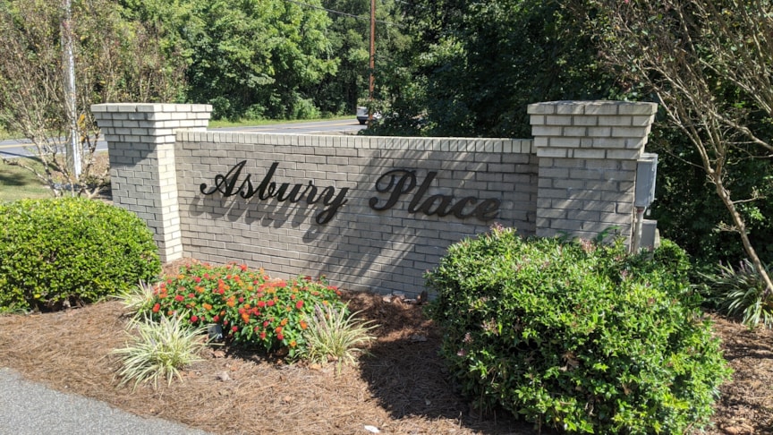 Asbury Place Dimensional Lettering