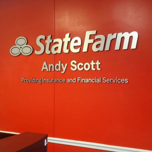 Brushed Aluminum Dimensional Logo