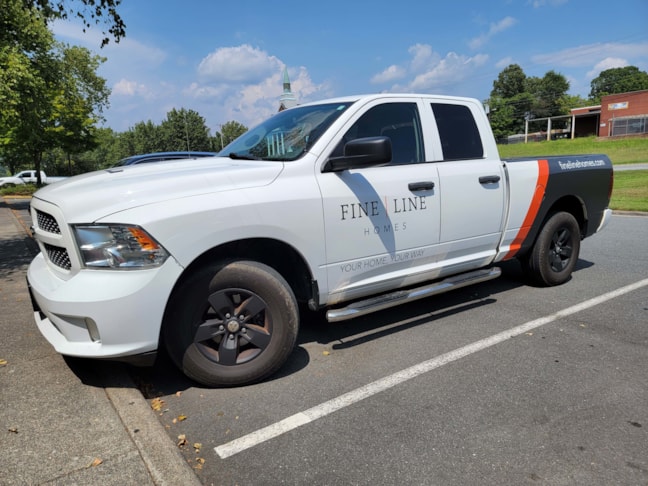 Fine Line Homes Vehicle Wraps | Builder & Contractor Signs
