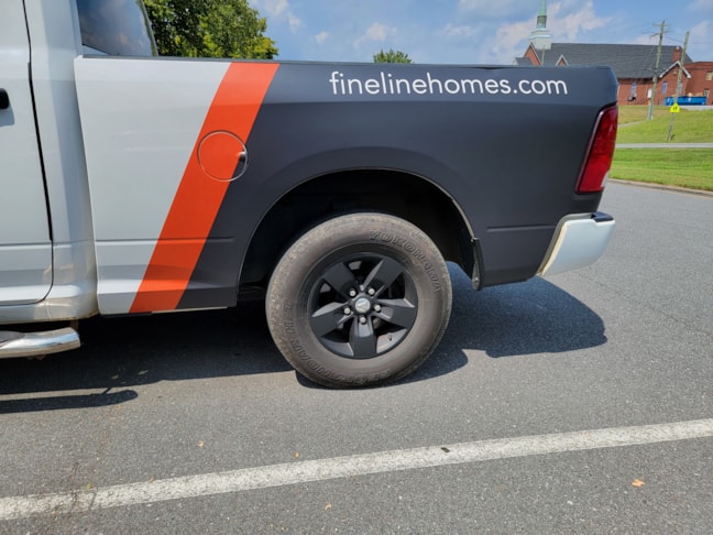 Fine Line Homes Vehicle Wraps | Builder & Contractor Signs