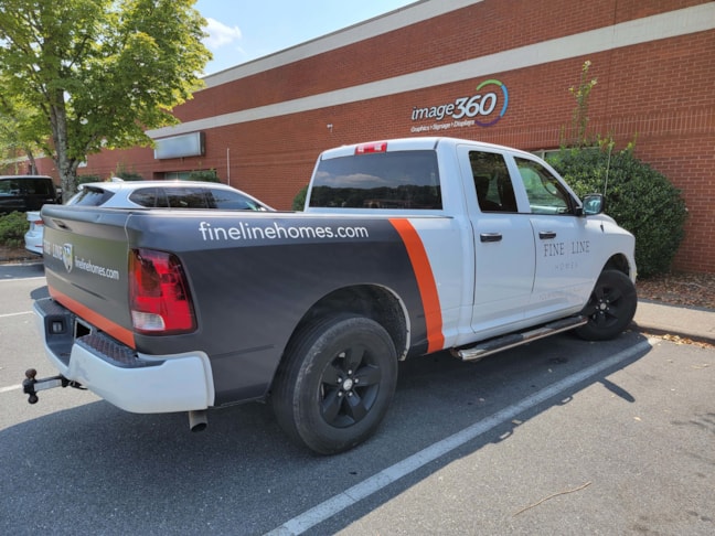 Fine Line Homes Vehicle Wraps | Builder & Contractor Signs