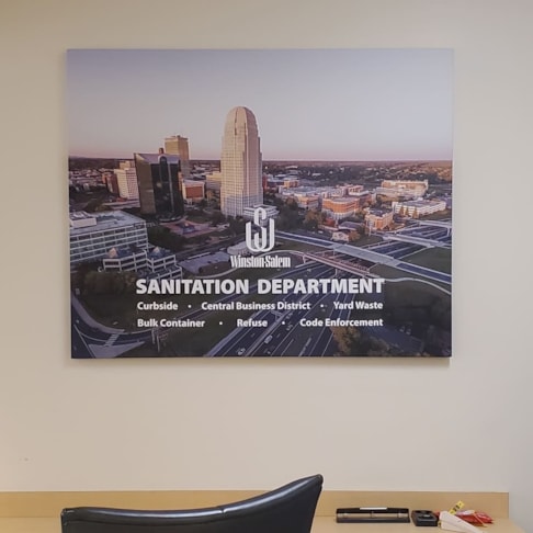 Custom Canvas Print for the City of Winston-Salem Sanitation Department