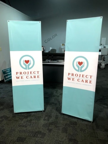Banner Stands for Project We Care in Winston-Salem, NC