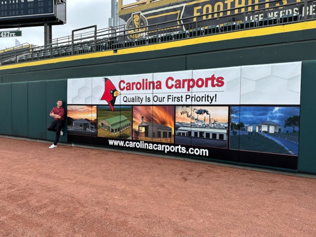 Carolina Carports Winston-Salem Dash Baseball Stadium Wall Murals & Graphics