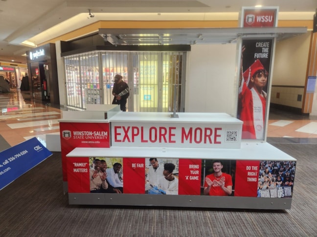 Winston Salem State University Hanes Mall Kiosks & Exhibits
