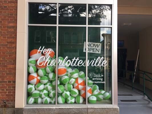 Window Decals for C&F Bank in Charlottesville, VA