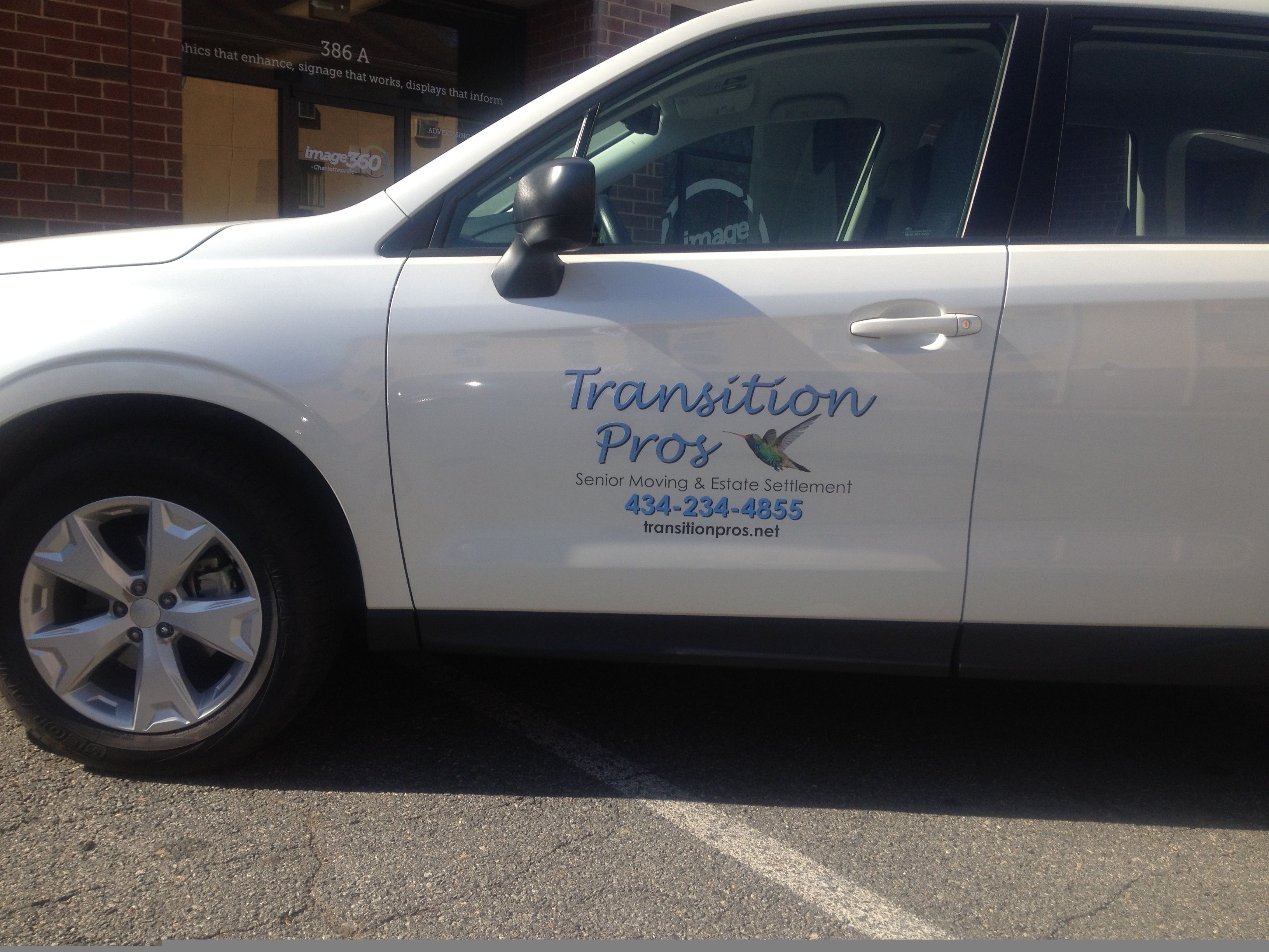 Custom Vehicle Logo and Lettering-Transition Pros-Charlottesville Va