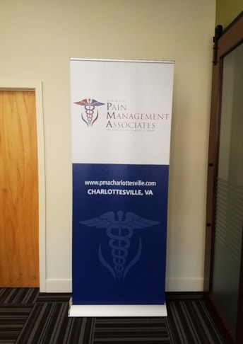 Custom Pop-Up Banner Stand-Pain Management and Associates-Charlottesville Va