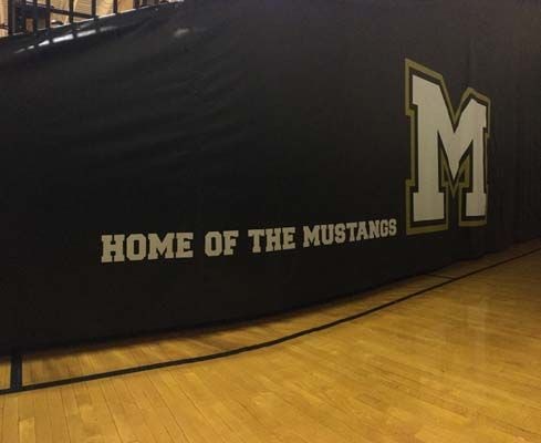Side Bleacher Curtain for Monticello High School in Charlottesville, VA