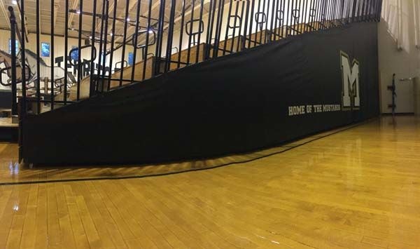 Side Bleacher Curtain for Monticello High School in Charlottesville, VA