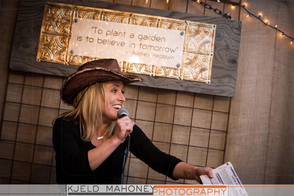 weathered wood, acrylic, standoffs, fundraiser