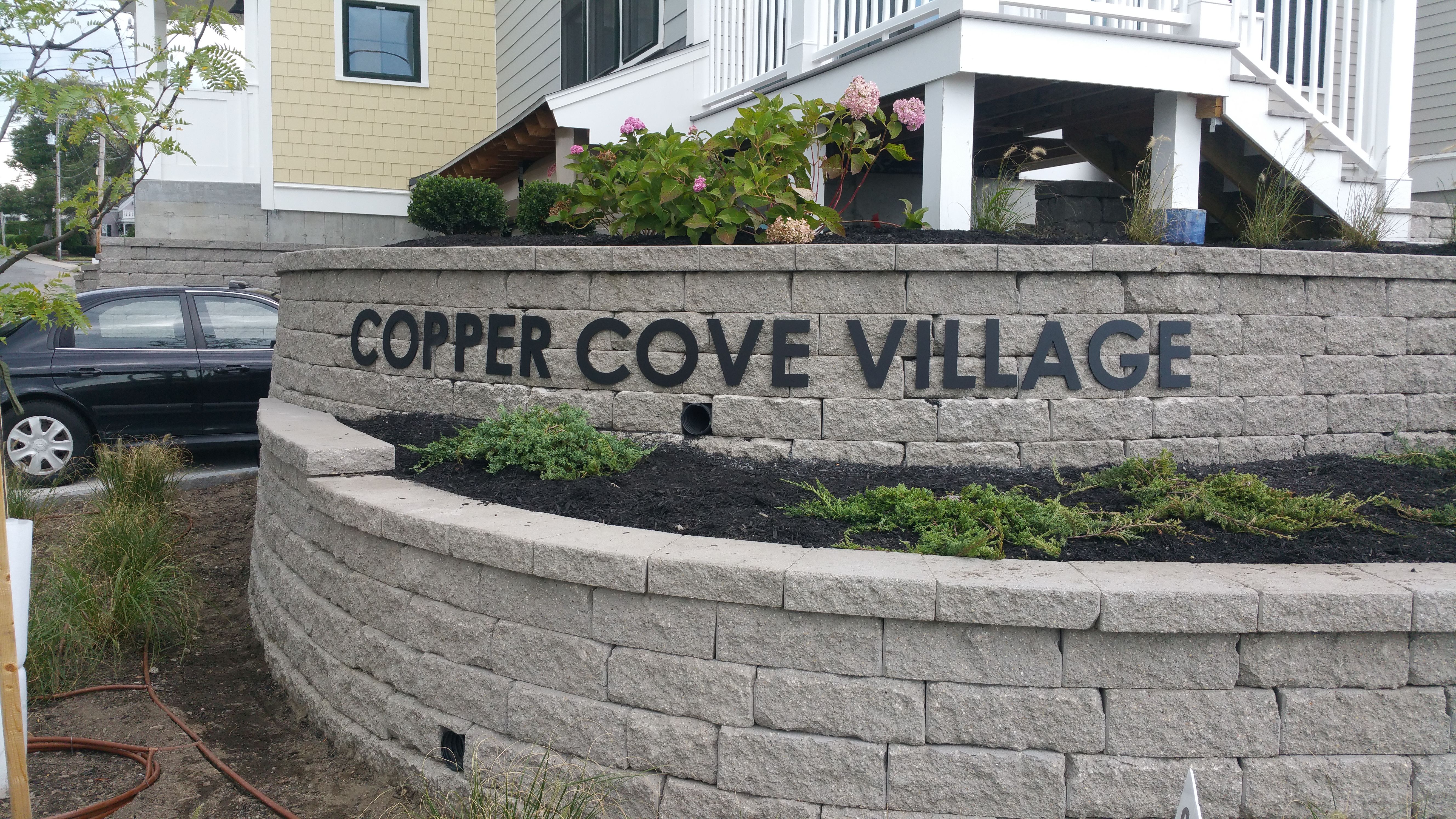 Copper Cove Village 3D Sign in Weymouth, Mass 