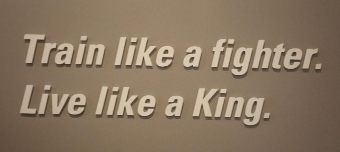 Acrylic dimensional letters pin-mounted to the wall. 