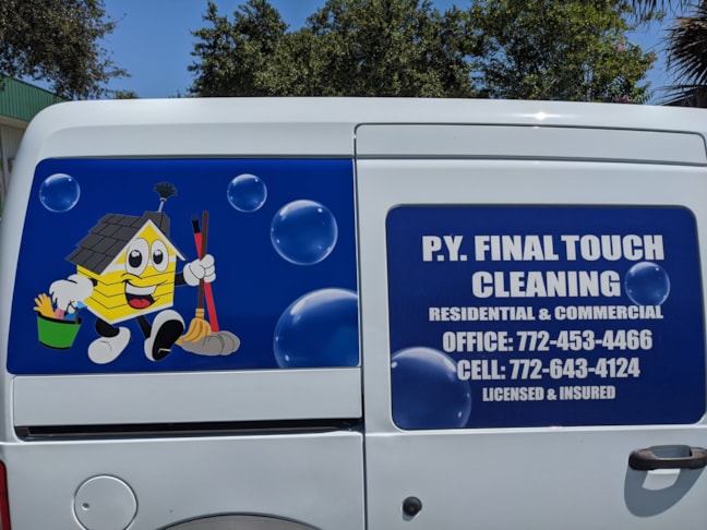 P.Y. Final Touch Cleaning Service Vehicle Decals & Lettering