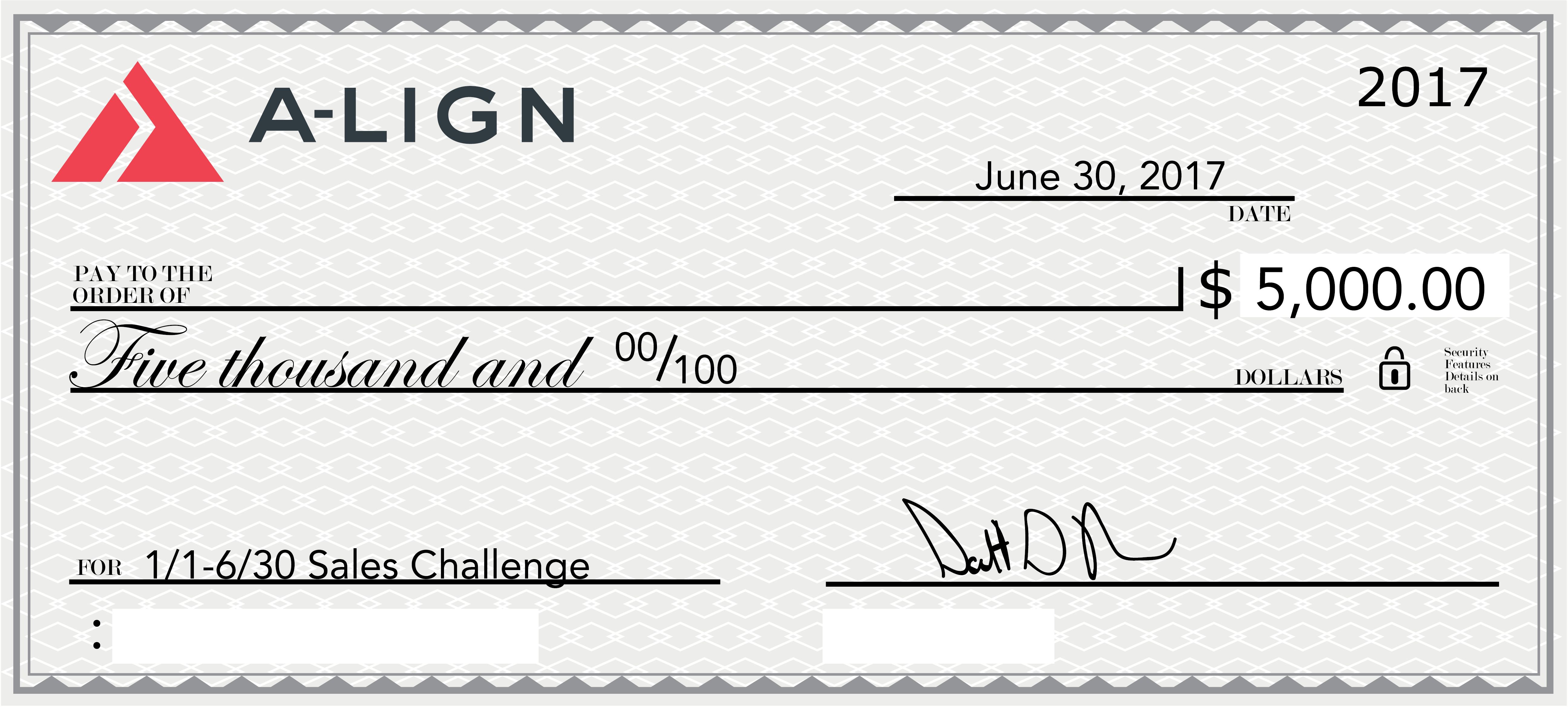 Large Check Graphic Signage