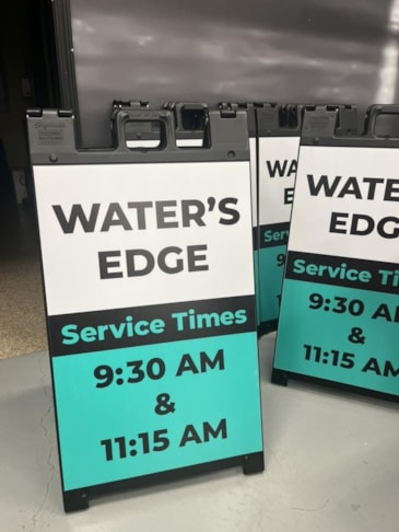 A Frame Sidewalk Directional Sign