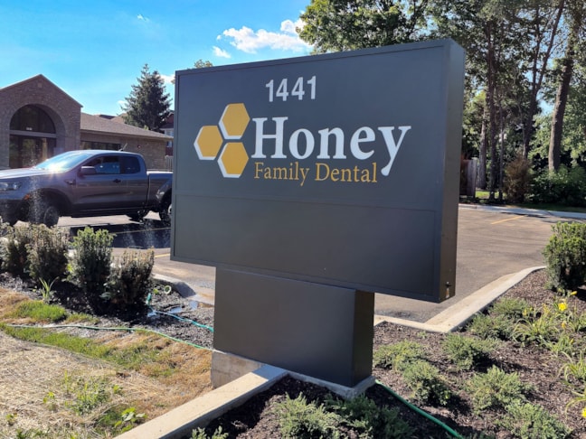 LED Illuminated Monument Sign - Routed Aluminum