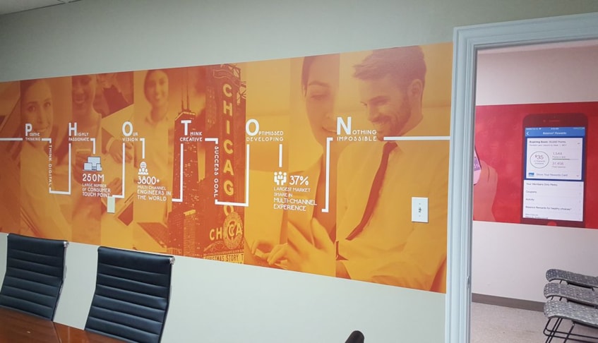 Wall graphic in Conference Room
