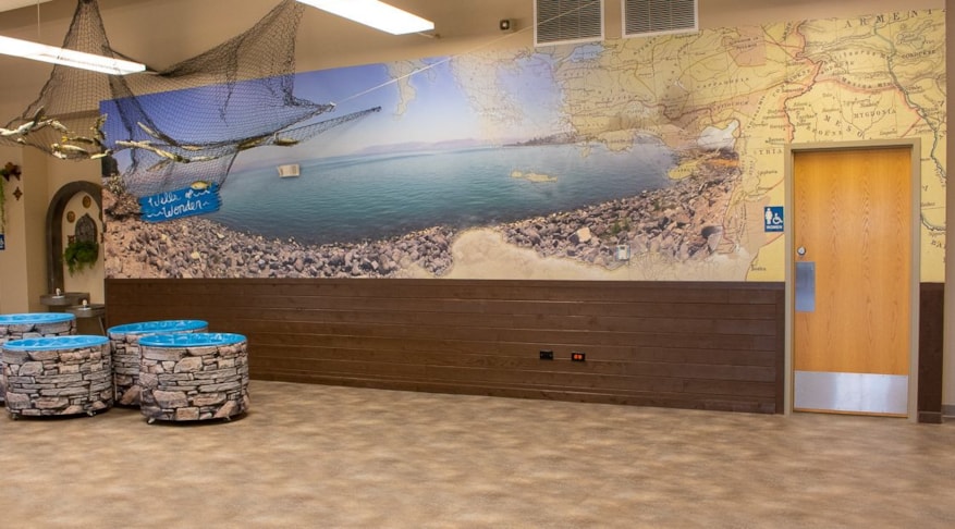 Wall mural for childrens area at Immanuel Church, Gurnee IL