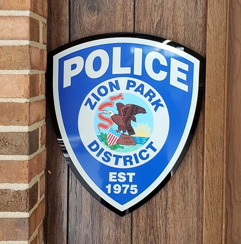 Plaque for Zion Park District - Park police