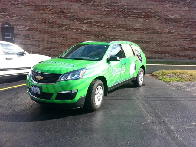 Full wrap on Chevy SUV designed by Image360 Gurnee for Consumers Credit Union