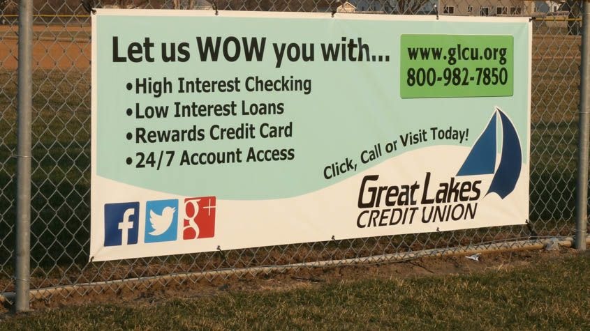 This banner was to help support a local high school baseball team.