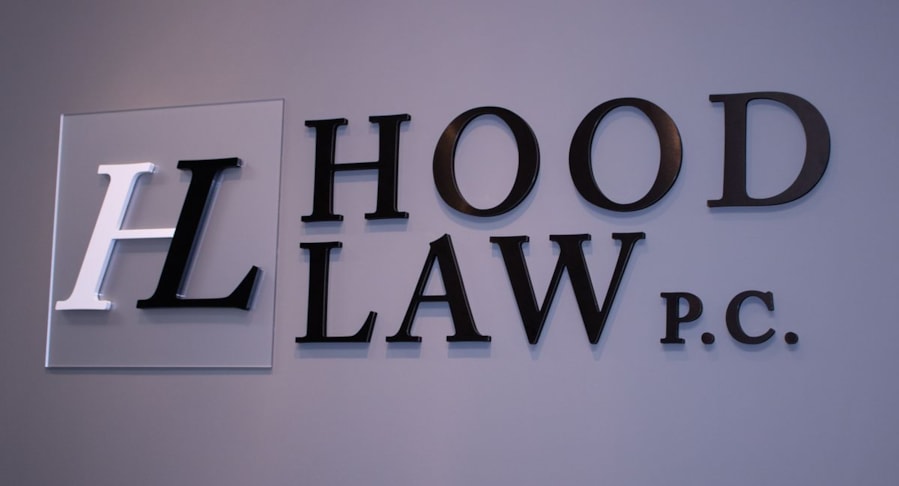 Laser cut acrylic dimensional lettering with brushed metal faces on lettering