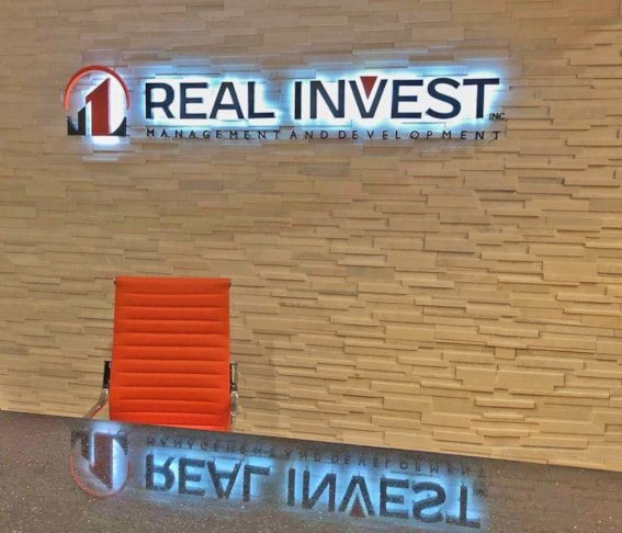 LED Illuminated Dimensional Letters on Entrance Area Wall in Waukegan IL