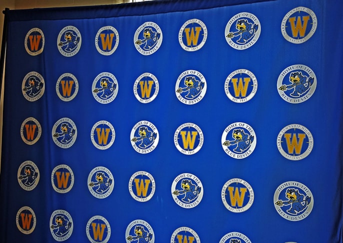 Step and Repeat Banner and Stand for Warren High School