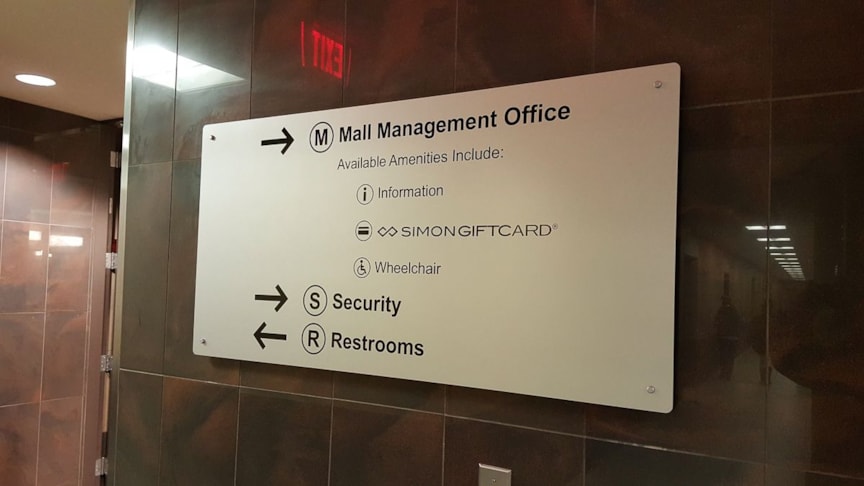 Directory sign for shopping mall,