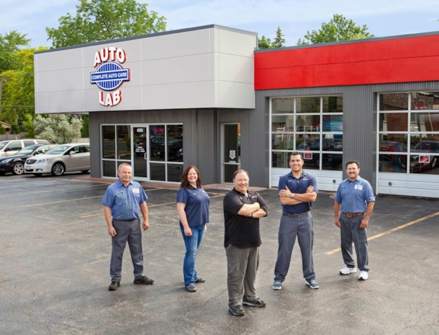 LED Channel letters and cloud box at Auto Lab in Libertyville, IL