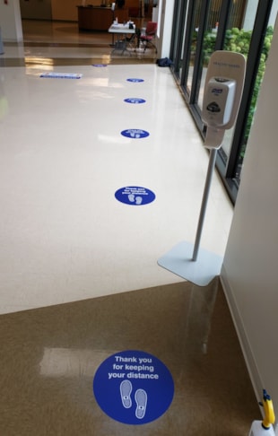 Social Distancing Floor Decals