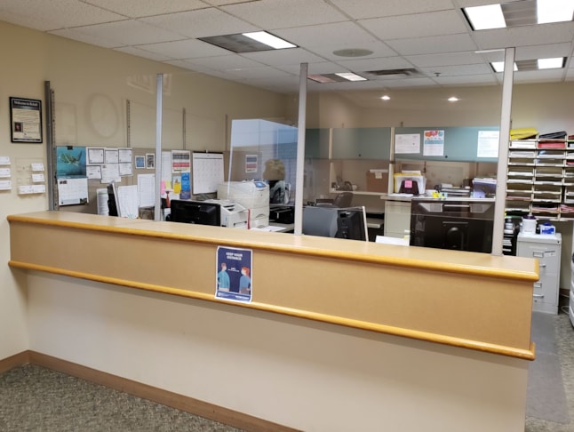 Plastic Protective Panels on Counter