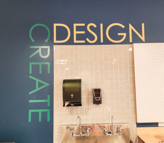 Vinyl STEAM Lab Wall Graphics for Middle School