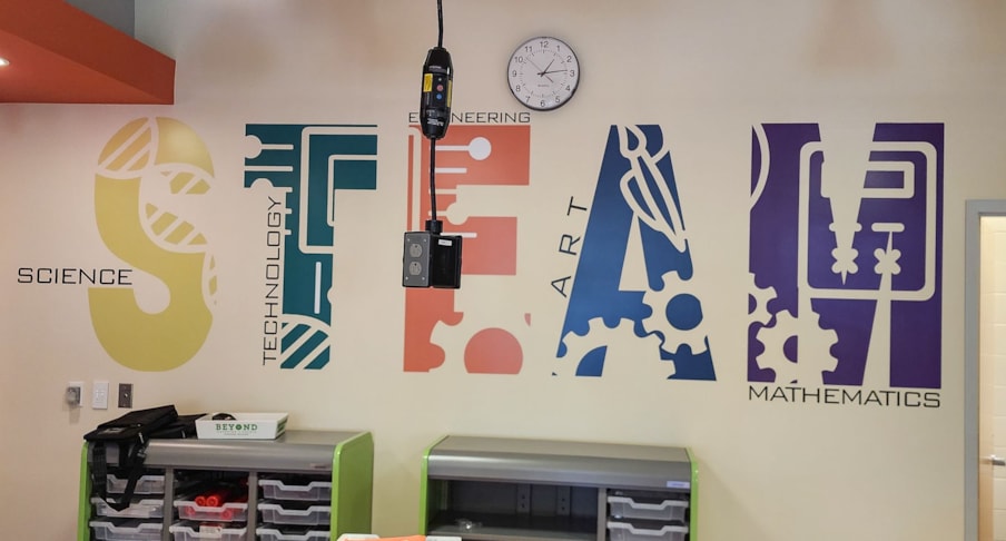 Vinyl STEAM Lab Wall Graphics for Middle School