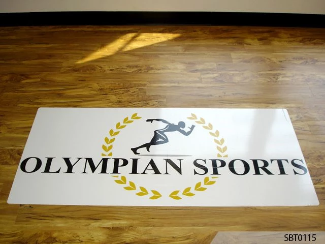Interior Basketball Court Floor Graphics that can be done for Houston, Katy, The Woodlands and Spring area businesses