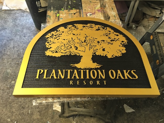 Houston Area RV Resort Sandblasted Moument Signage