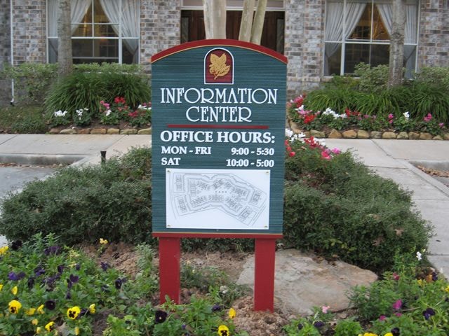 The Woodlands Area Apartment Sandblasted Signage