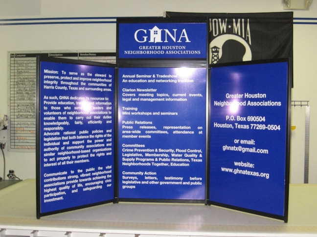 Tabletop Tradeshow and Event Display for Houston Area Business Association