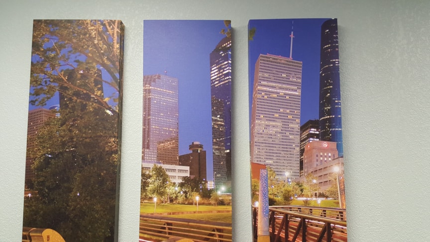 Logo and Signage Canvas Wrap for Houston Area Business