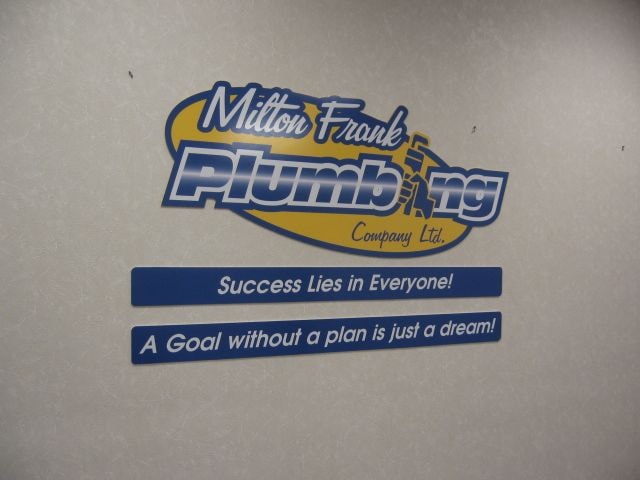 Interior Logo and Reception Custom Signage for Houston Business