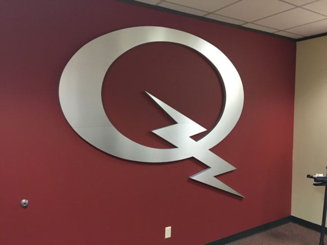 Interior Logo and Reception Custom Signage for Houston Business
