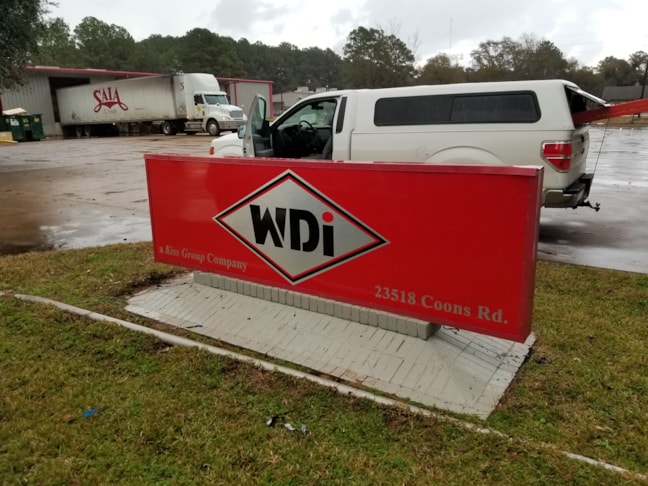 Street Metal Monument Sign for Houston Company