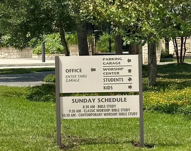 Post & Panel Signs | Churches & Religious Organizations | The Woodlands, Texas | Metal